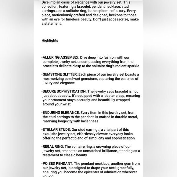 Opalite Bracelet, Ring, Earrings & Pendant Necklace - Picture 14 of 16